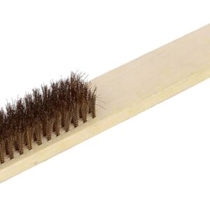 HANDLE BRUSH WOOD WHITE - 8 ROWS