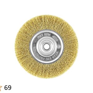 WHEEL BRUSH BRASS - 6 INCH